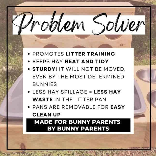 Six Hole Rabbit Hay Feeder & Litter Pan Combo