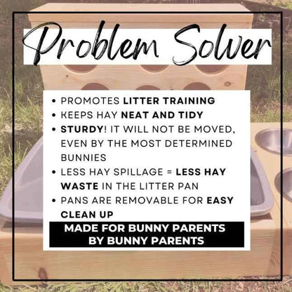 Six Hole Rabbit Hay Feeder & Litter Pan Combo
