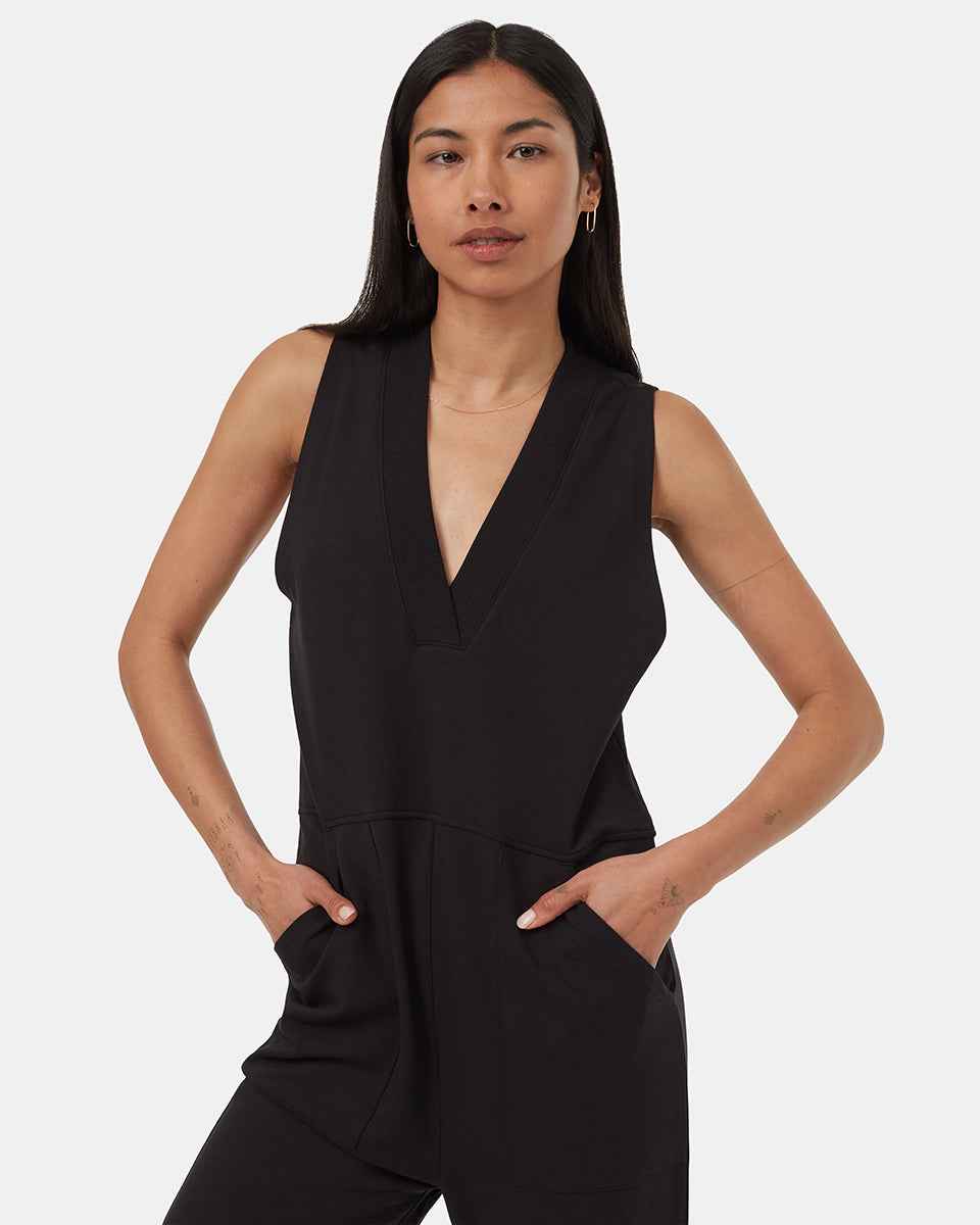 SoftTerry Light V-Neck Jumpsuit