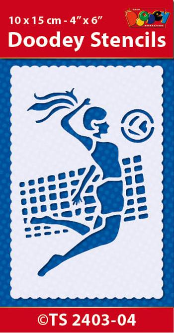 Stencil 10x15 cm Volleyball