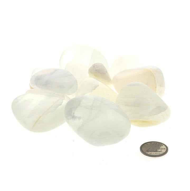 Aragonite White Tumbled Stones