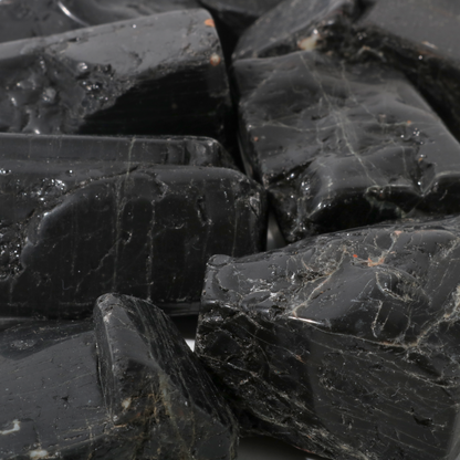 Tourmaline and Hematite Tumbled Stone - Free Form - 1lb