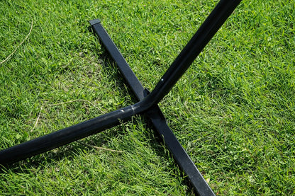 Deluxe Polyester Rope Hammock with 3-Beam Stand