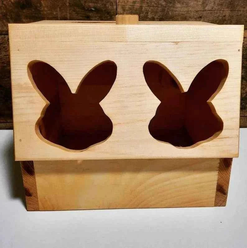 Double Bunny Head Hay Feeding Station
