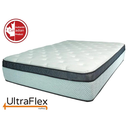UltraFlex® EUPHORIA 14" Orthopedic Eurotop Pocket Coil Foam Encased Eco-friendly Hybrid Mattress (Made in Canada)
