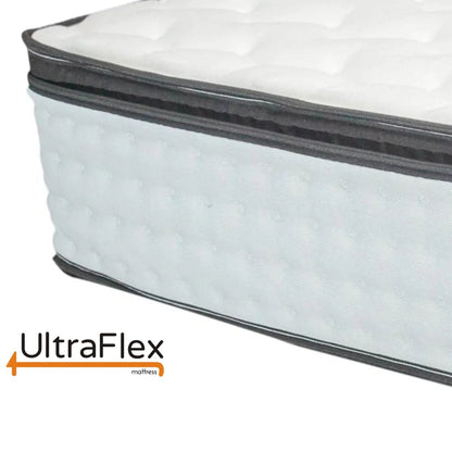 UltraFlex® LUSH 12" Mattress and BoxSpring Set Orthopedic Eurotop Pocket Coil Premium Foam Encased, Eco-friendly Hybrid Mattress (Made in Canada)
