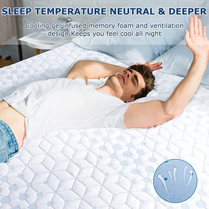 UltraFlex® SERENITY Mattress and BoxSpring Set Orthopedic, Premium Smart Gel Infused Memory Foam, Eco-friendly Mattress (Made in Canada)