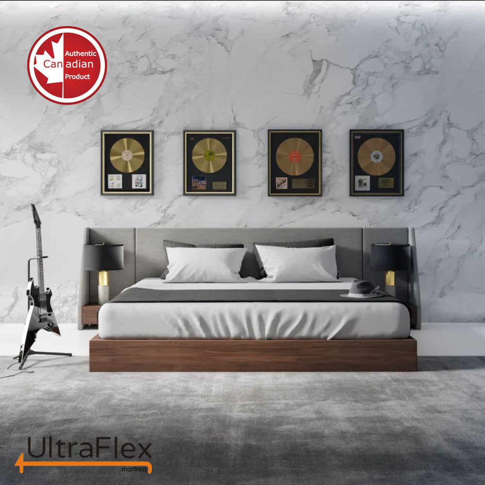 UltraFlex® OASIS- 12” Hybrid Orthopedic Eurotop, Spinal Care Pocket Coil, Premium High Density Foam Encased, Pressure Relieving Comfort Foam and HDcoil Pocketed, Eco-Friendly Mattress (Made in Canada)
