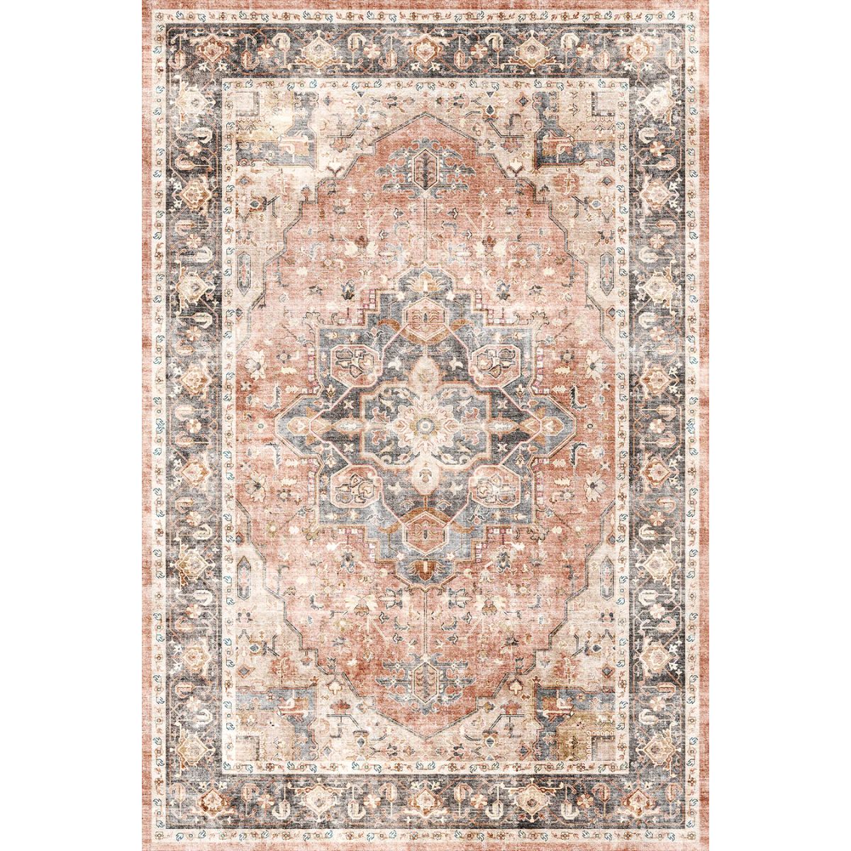 Riverra Terracotta Black Teppich