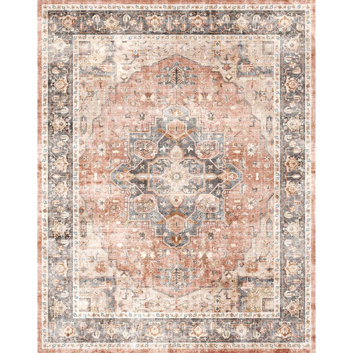 Riverra Terracotta Black Teppich