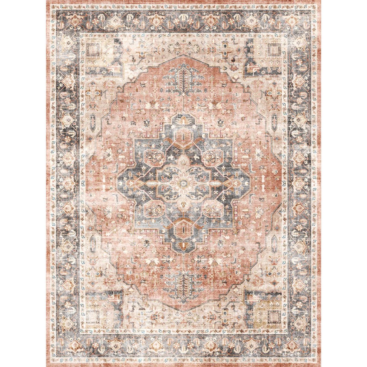 Riverra Terracotta Black Teppich