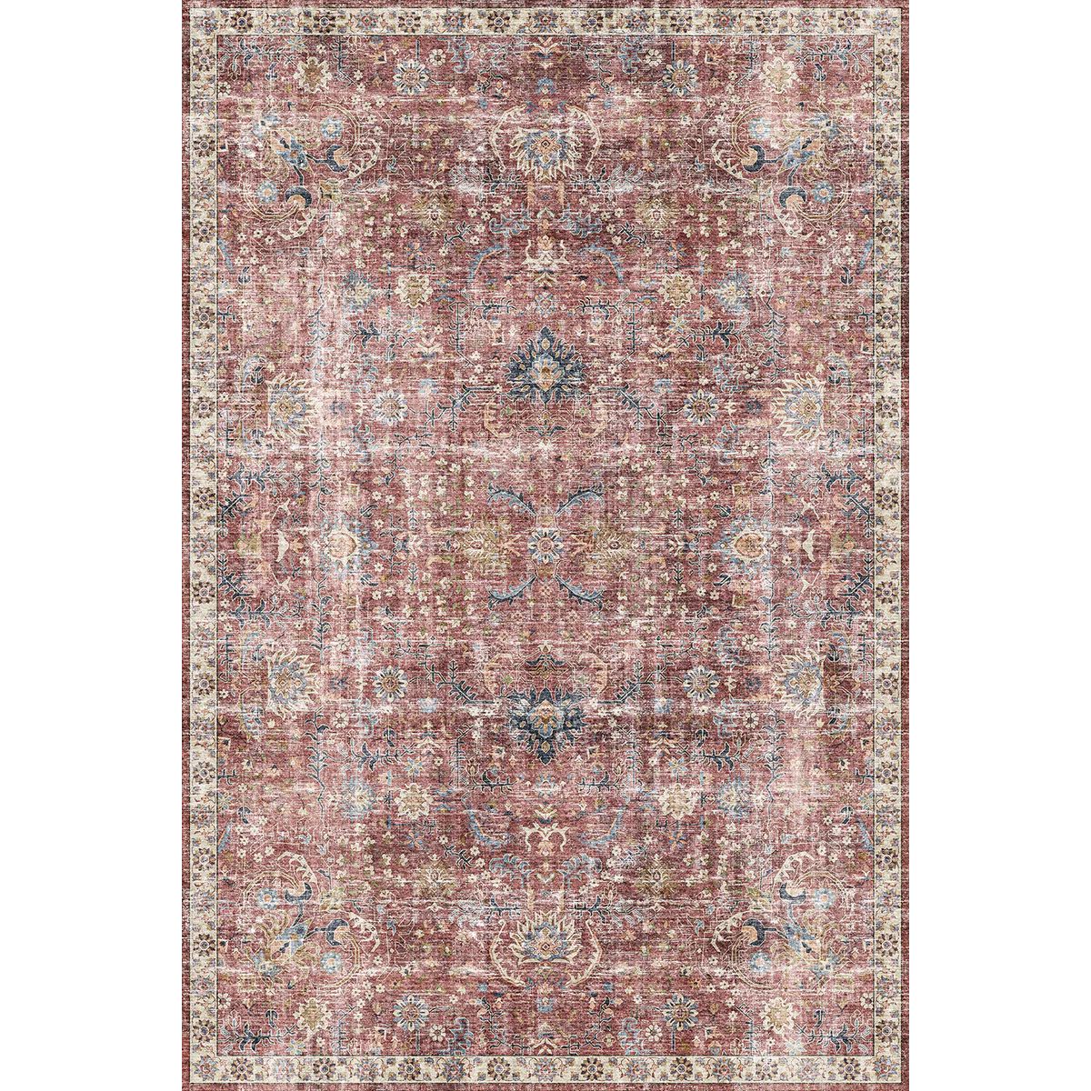 Teppich Jasper Rose Taupe Rot