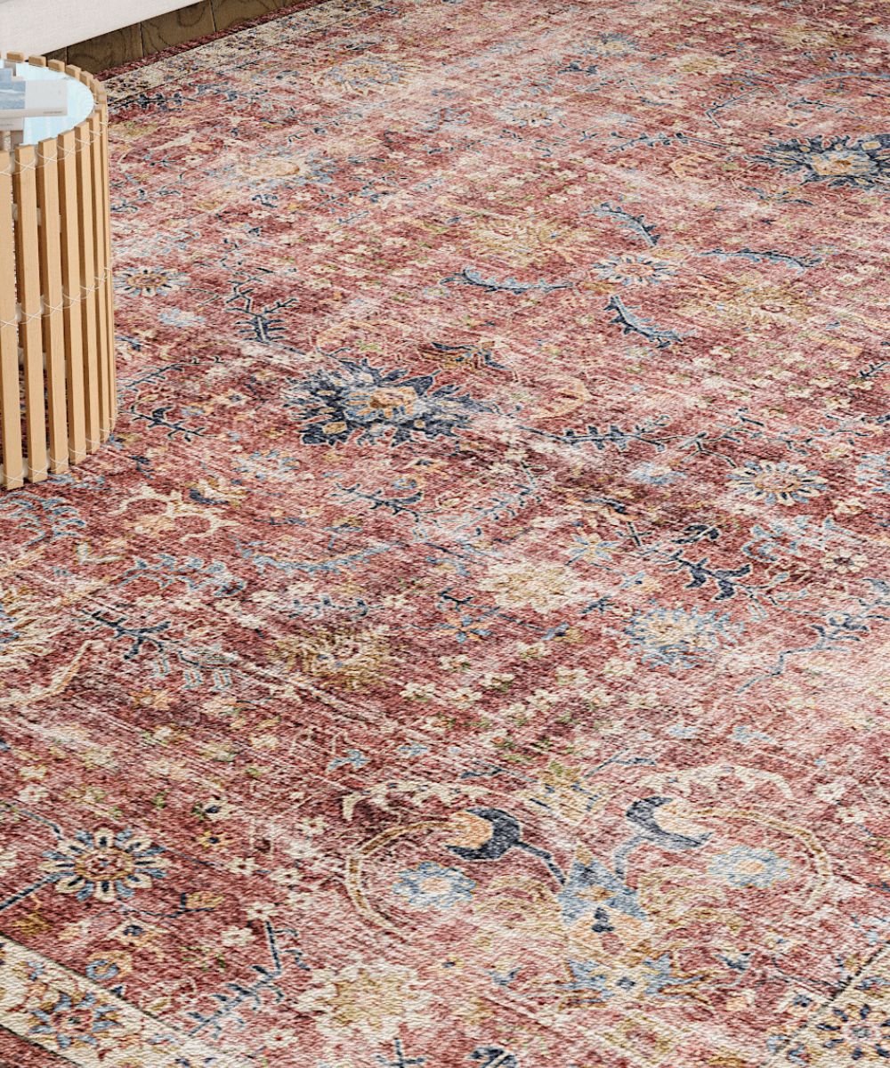 Teppich Jasper Rose Taupe Rot