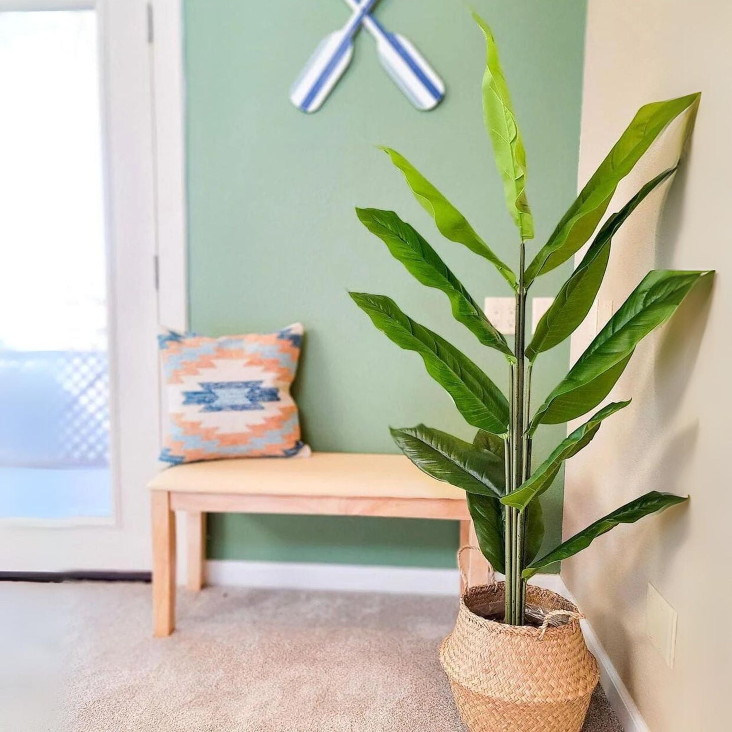 Moka Artificial Spathiphyllum Leaf Potted Plant (Multiple Sizes)