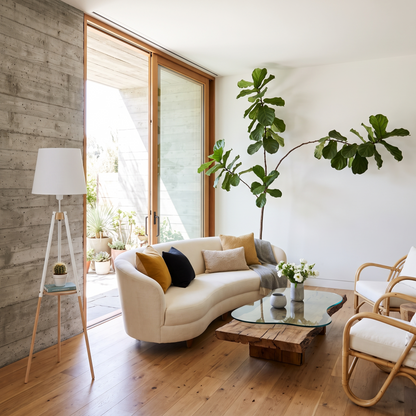 VAIO White Tray Table Floor Lamp for Living Room & Bedroom