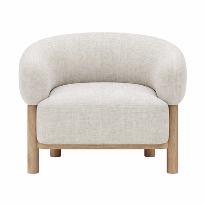 Konsta Accent Chair with Solid Wood Frame