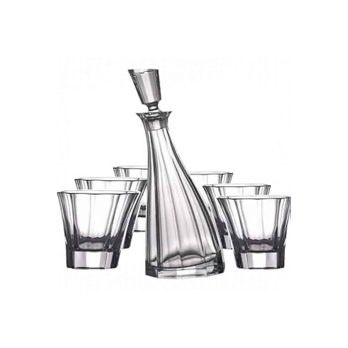 Crystal Decanter Whiskey Set - 7 Piece Luxury Barware Collection
