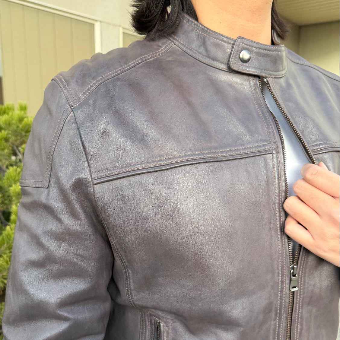 Men's Two-Tone Lamb Leather Jacket