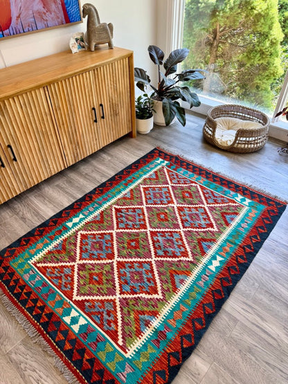 Afghan Chobi Kelim Teppich | 130 x 175 cm