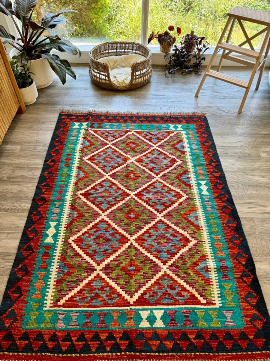 Afghan Chobi Kelim Teppich | 130 x 175 cm
