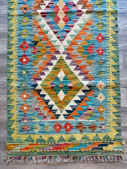 Afghan Chobi Kilim Runner | 2' 6" x 6' 7"