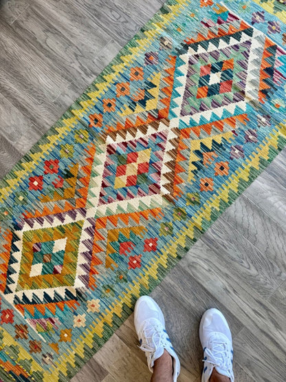 Afghan Chobi Kilim Runner | 2' 6" x 6' 7"