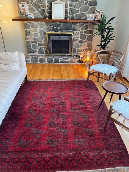 Afghan Turkmen Rug | 7' 1" x 5' 9"