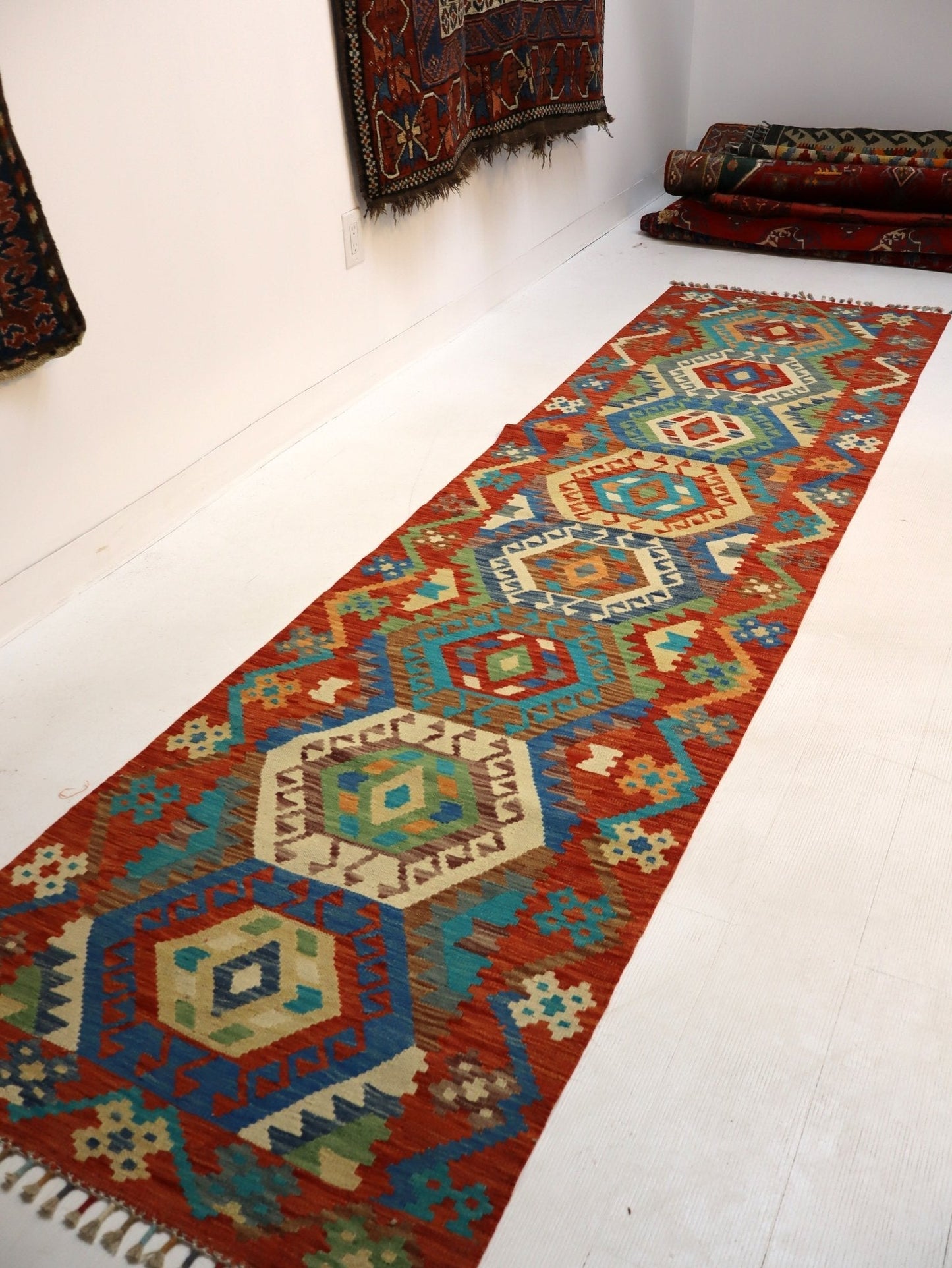 Afghan Maimana Kilim Rug | 2' 9" x 10' 2"