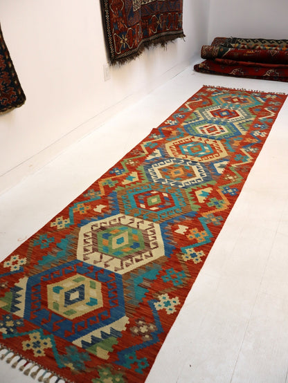 Afghan Maimana Kilim Rug | 2' 9" x 10' 2"