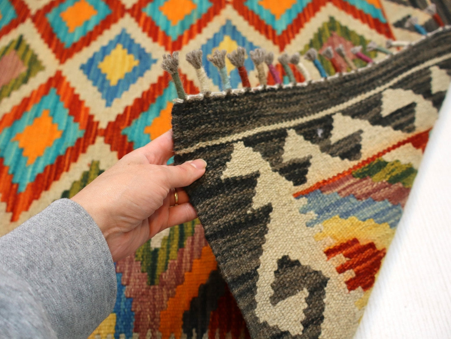 Afghan Maimana Kilim Rug | 3' 4" x 5'