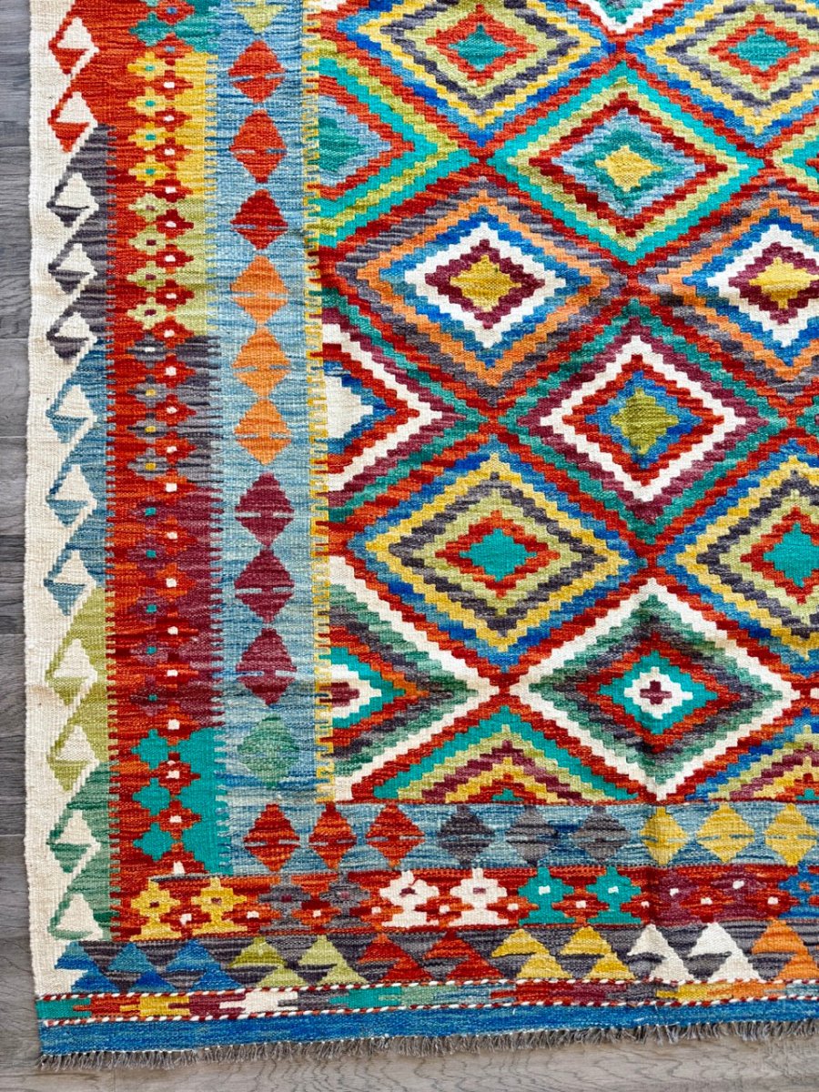 Afghan Maimana Kilim Rug | 5' 1" x 6' 5"