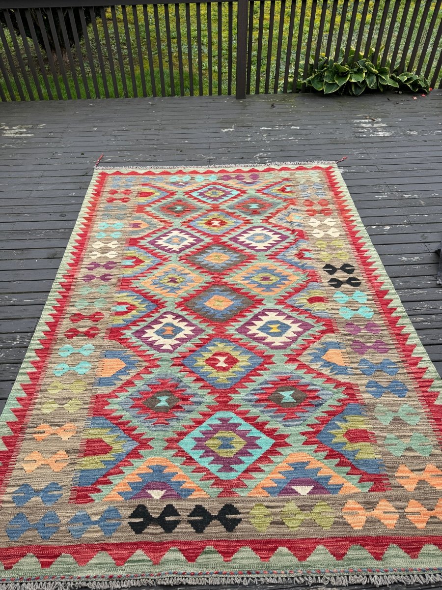 Afghan Maimana Kelim Teppich | 1,78 m x 2,57 m