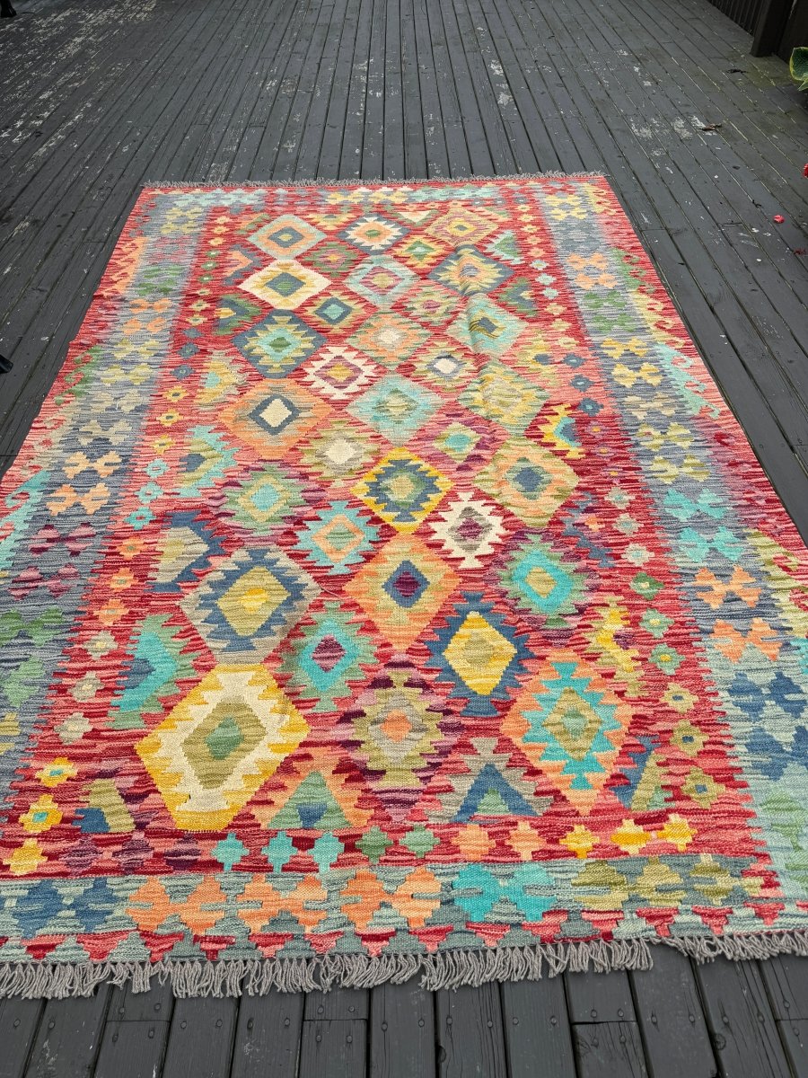Afghan Maimana Kilim Rug | 6' 1" x 9' 3"