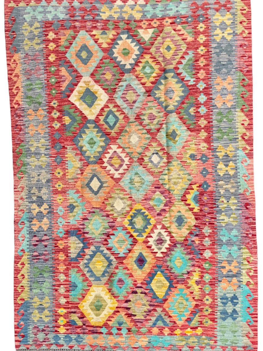 Afghan Maimana Kilim Rug | 6' 1" x 9' 3"