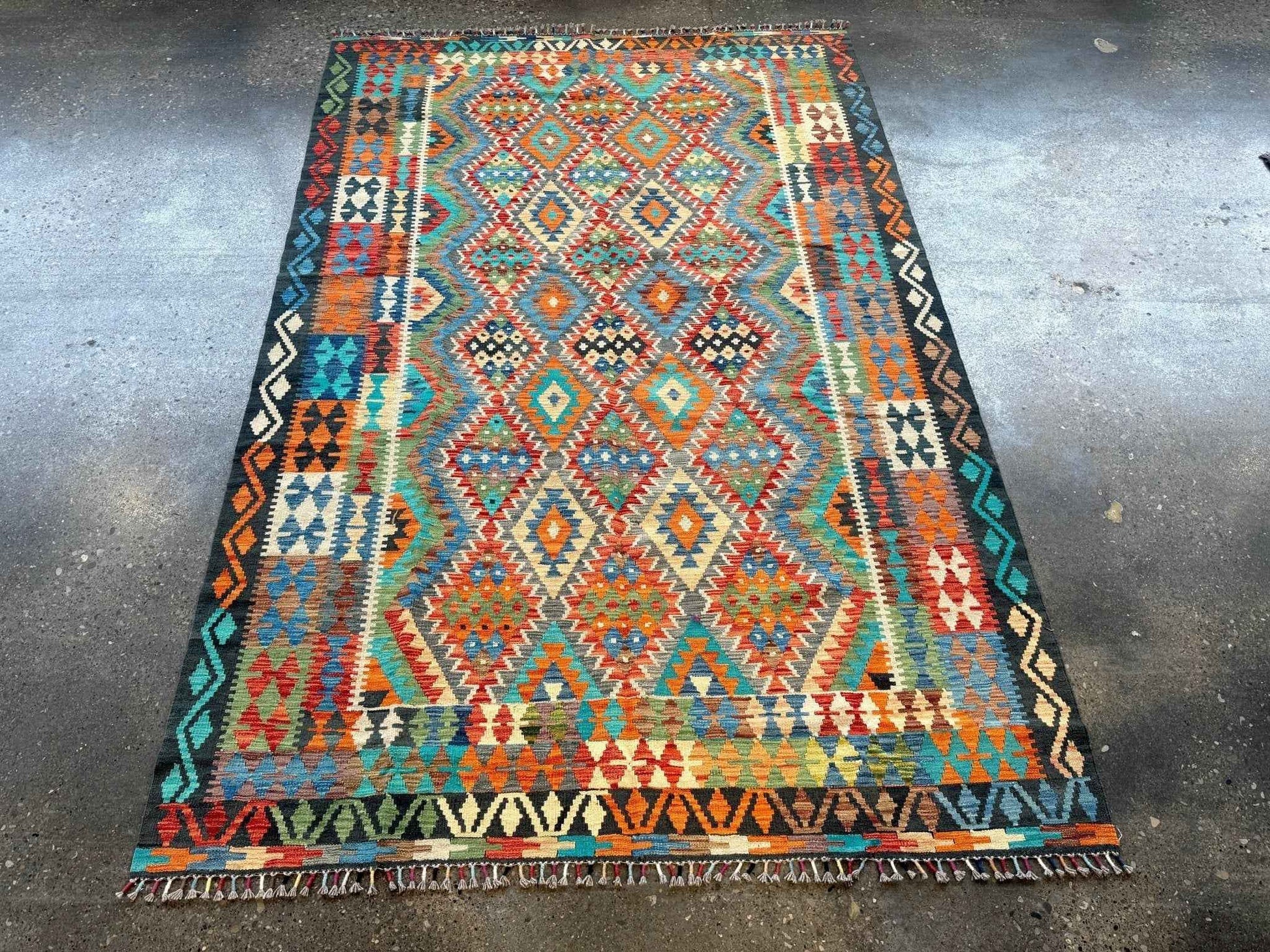 Afghan Maimana Kilim Rug | 6' 6" x 9' 8"