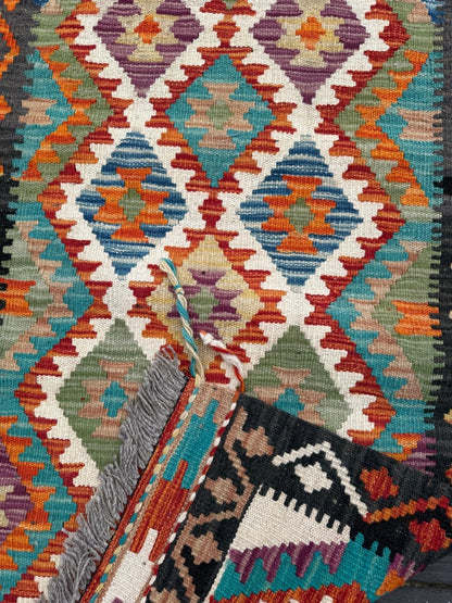 Afghan Maimana Kilim Runner | 2' 1" x 6' 8"