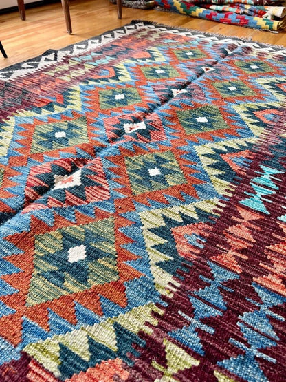 Afghan Maimana Kilim Rug | 6' 5" x 4' 6"