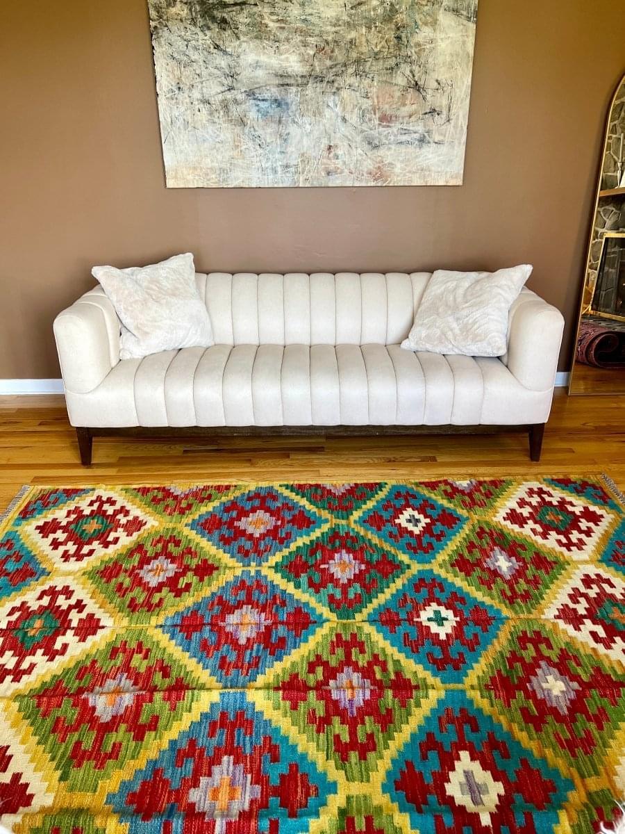 Afghan Maymana Kilim Rug | 8' x 5' 9"