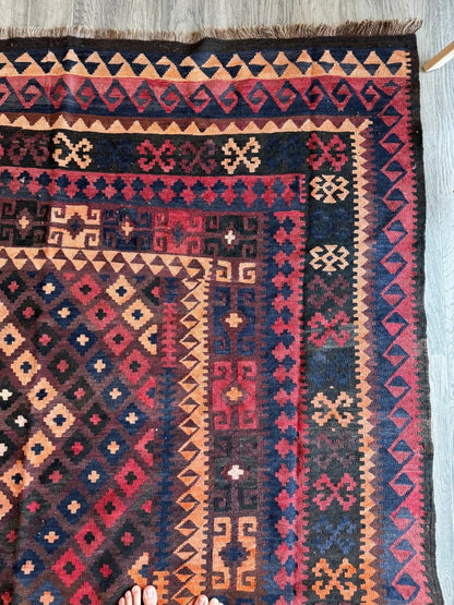 Afghan Usbekischer Kelim Teppich | 7' 10" x 10' 6"
