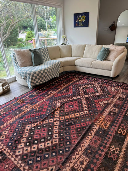 Afghan Usbekischer Kelim Teppich | 7' 10" x 10' 6"