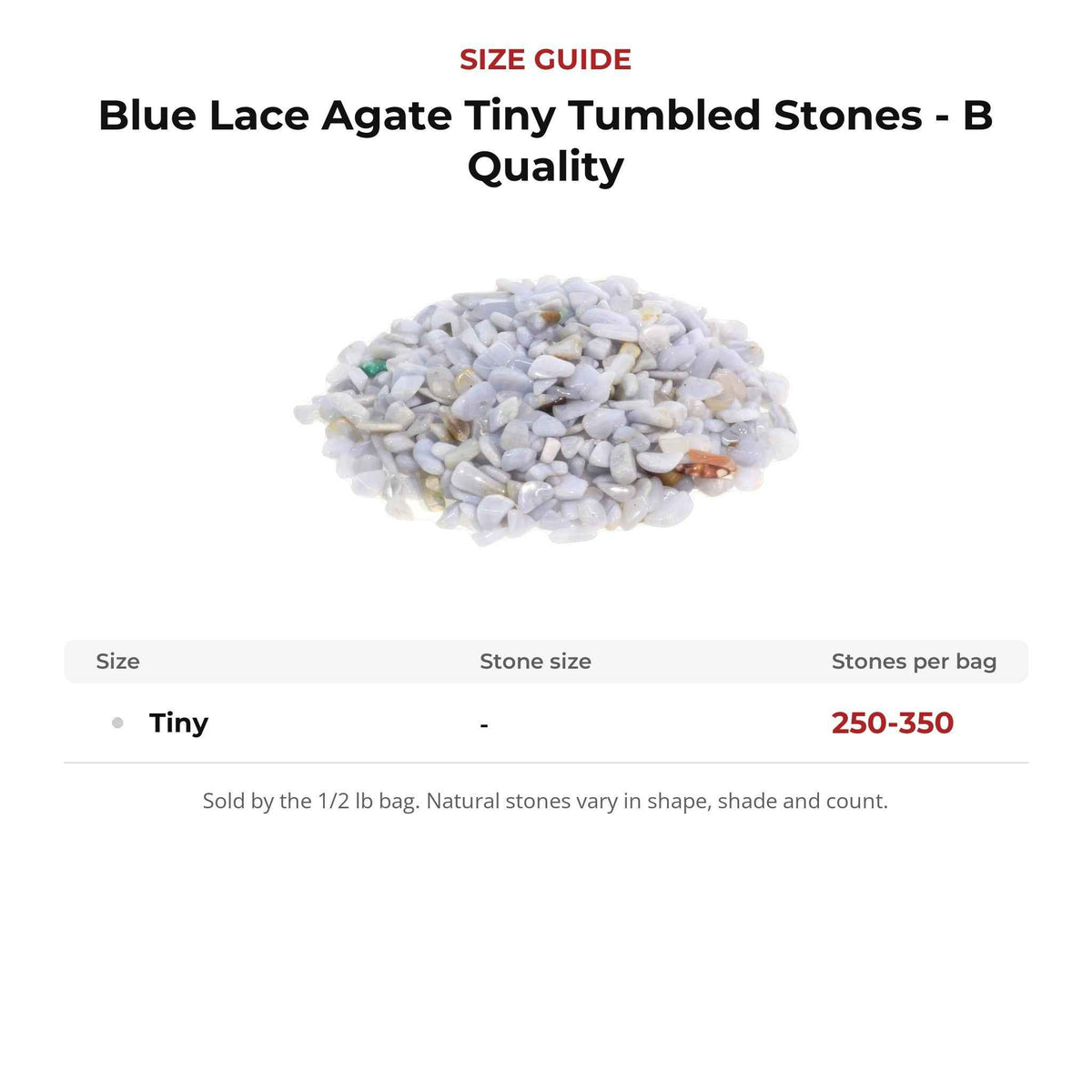 Blue Lace Agate Tiny Tumbled Stones - B Quality