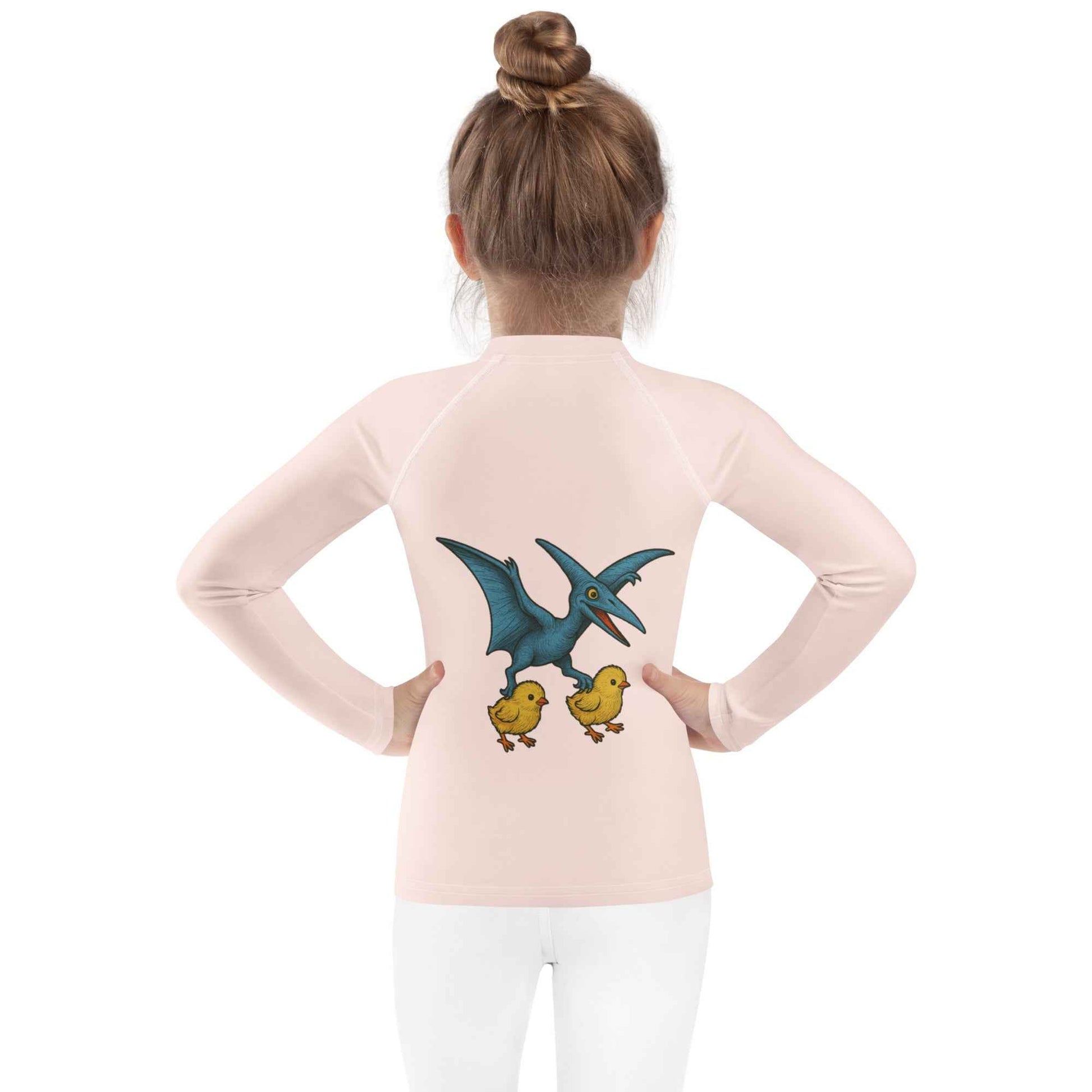 Chickasaurous Pteropoultry Kids Rash Guard