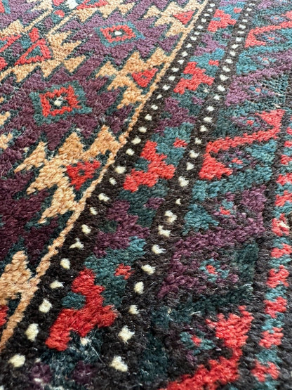 Antique Baluch Bag Face Rug | 1' 6" x 3'