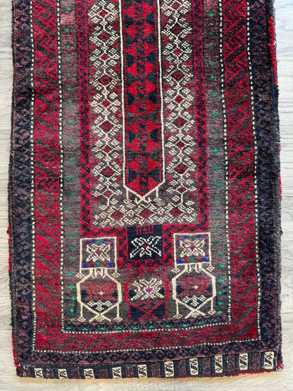 Antique Baluch Saddlebag | 1' 8" x 3' 9"