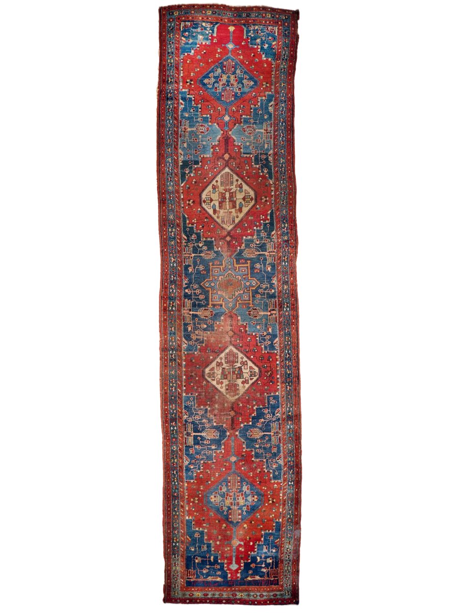 On Hold for Todd - Antique Bidjar Runner Rug | 3' 3" x 14' 1"
