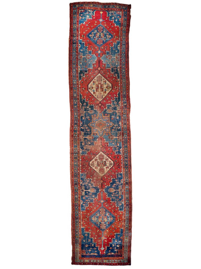 On Hold for Todd - Antique Bidjar Runner Rug | 3' 3" x 14' 1"
