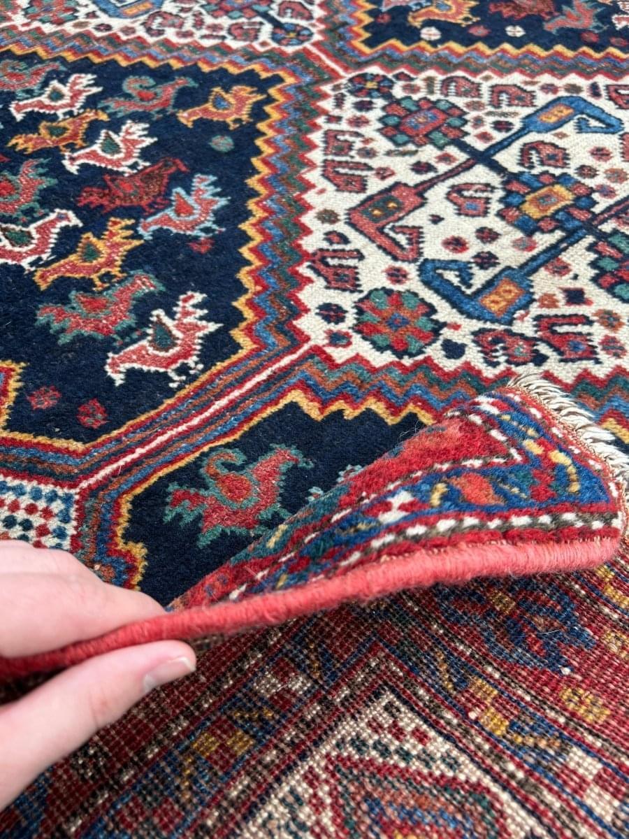 Antique Persian Khamseh Rug | 5' 9"  x 4' 1"