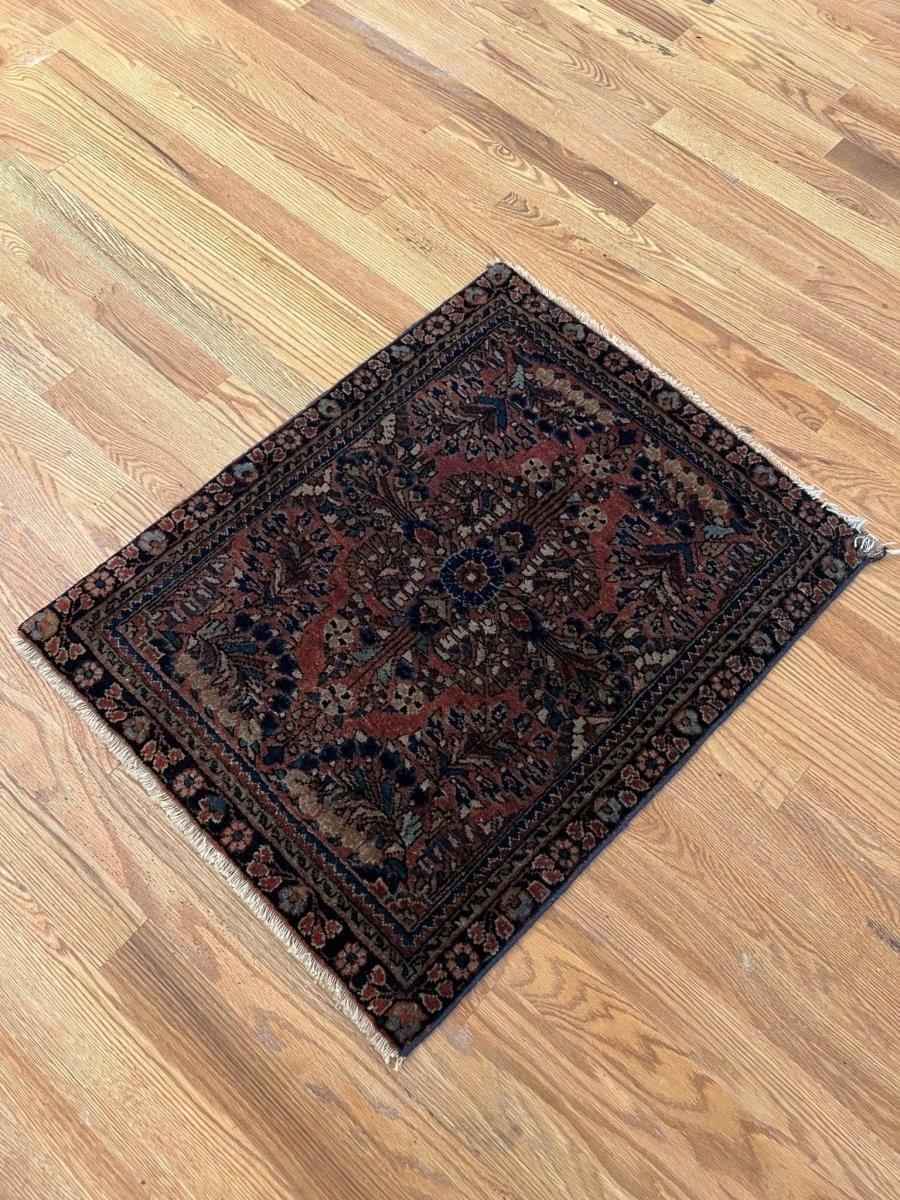 Antique Persian Sarouk Rug | 2' 4" x 1' 11"
