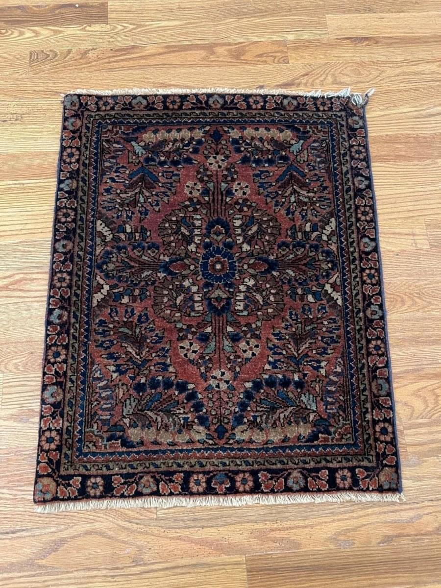 Antique Persian Sarouk Rug | 2' 4" x 1' 11"