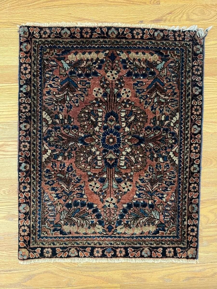 Antique Persian Sarouk Rug | 2' 4" x 1' 11"